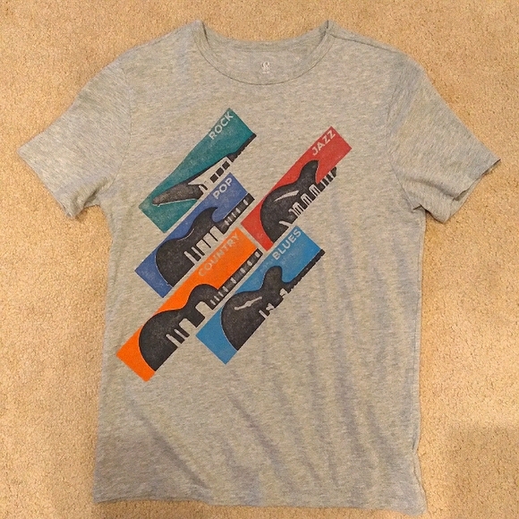 Gap Kids Music Graphic Crew Neck Short Sleeve Tee - Picture 3 of 3